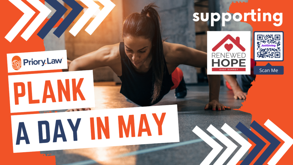 Priory Law Renewed Hope Plank a Day in May challenge