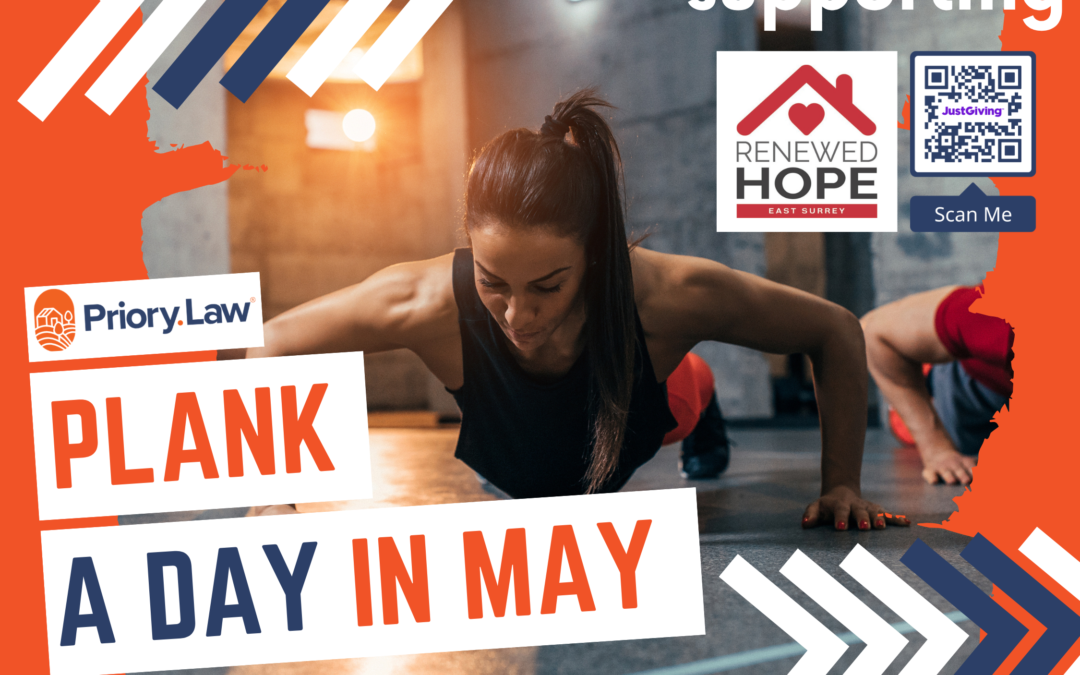Priory Law Supports Renewed Hope with Plank a Day in May Challenge