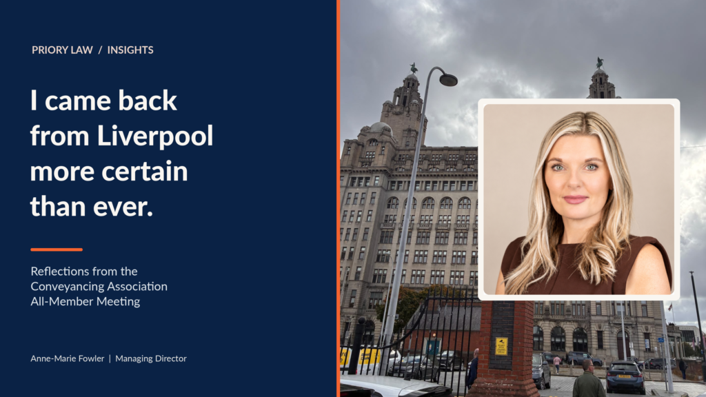 Anne-Marie Fowler at the Conveyancing Association meeting in Liverpool.